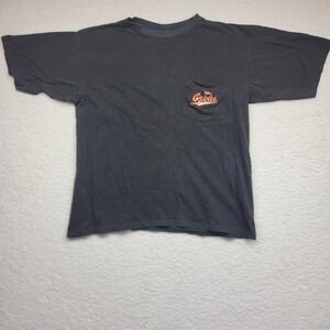 Baltimore Orioles Black Pocket T Shirt True Fan Sportswear Size L